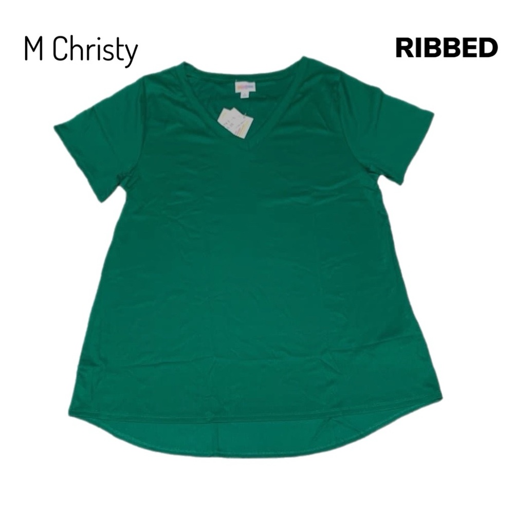 Christy Green Ribbed Women's Top